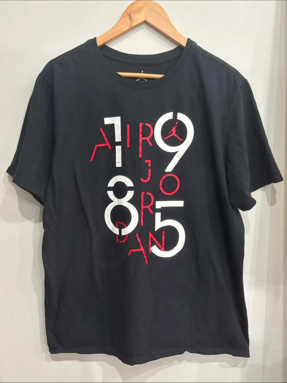 Jordan Air 1985 Graphic T-Shirt Black Red White Men’s XL